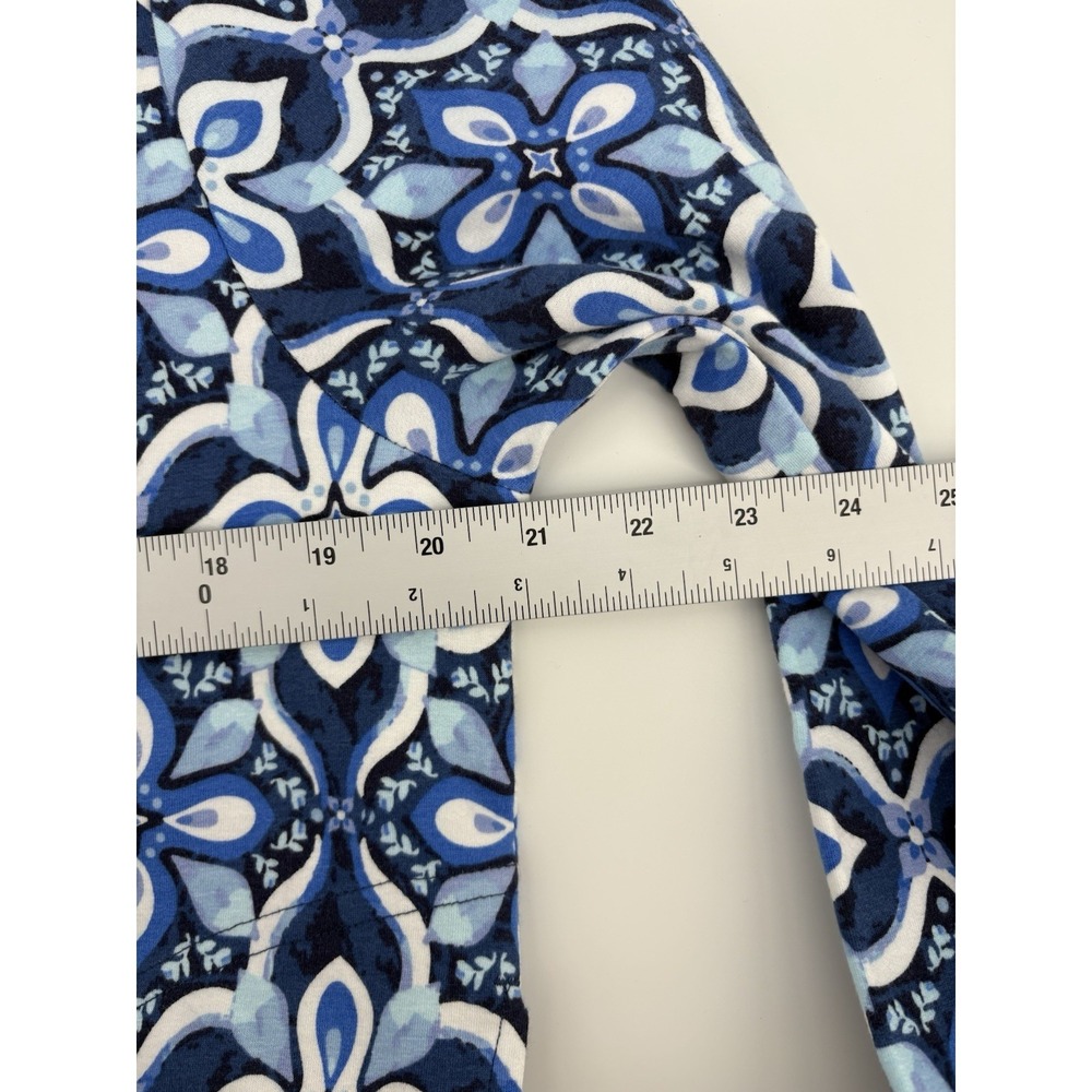 Vera Bradley French Terry Pocket Pullover 1/4 Zip Blue Floral Design Size M NWT - Picture 4 of 5
